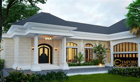 Desain Exterior 1 Rumah Classic 1 Lantai Bapak Taruna Di Jakarta