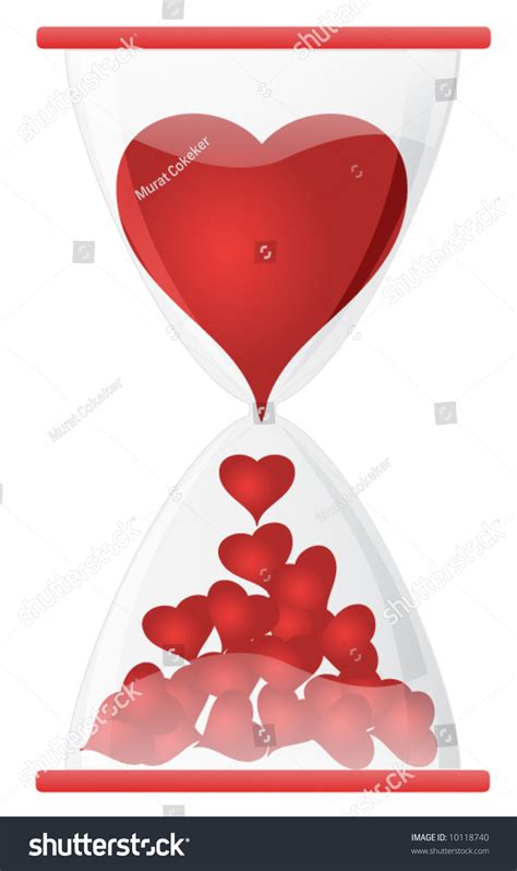 Heart In Hourglass Stock Vector Illustration 10118740 Shutterstock