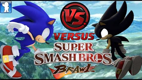Super Smash Bros Brawl Sonic Vs Dark Sonic Dolphin Emulator Youtube