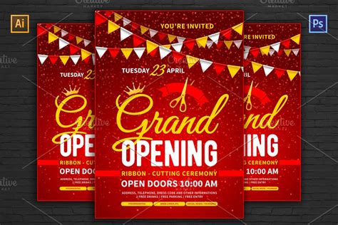 Grand Opening Poster Flyer Creative Daddy