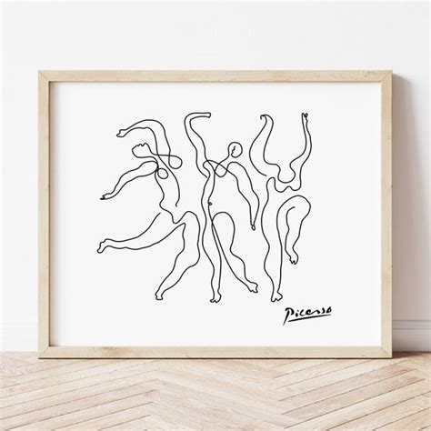 Picasso Line Drawing Etsy