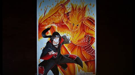 Speed Drawing Anime Itachi Uchiha Susanoo Perfecto Naruto