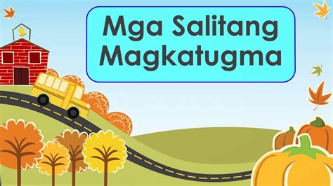 Mga Salitang Magkatugma Youtube