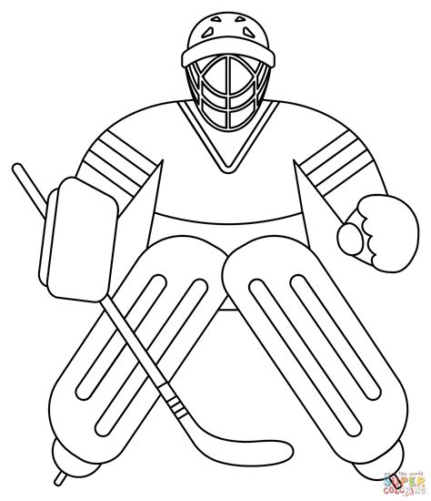 Hockey Goalie Coloring Page Free Printable Coloring Pages Coloring Home