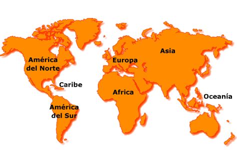 Mapa Con Los Nombres De Los Continentes Imagui