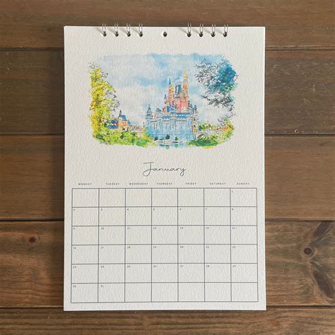 Disney Calendar Walt Disney World Calendar 2023 Disney Etsy Uk