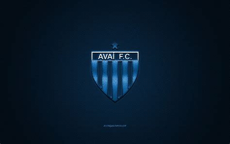 Avai Fc Brazilian Football Club Serie A Blue Logo Blue Carbon Fiber