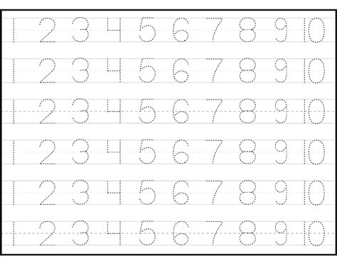 Pre K Learning Numbers Worksheets