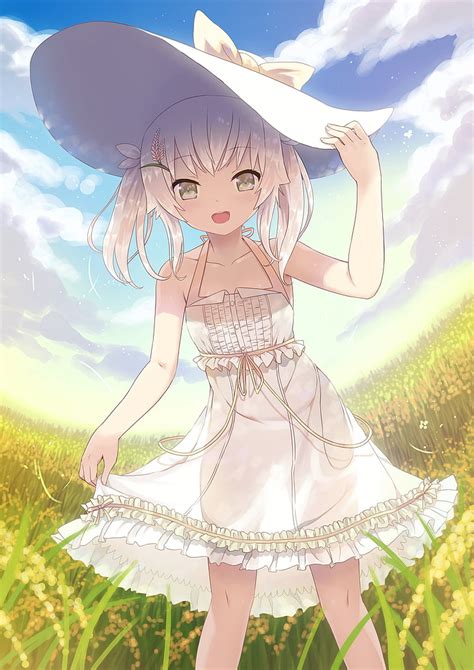 Anime Girl With A White Dress
