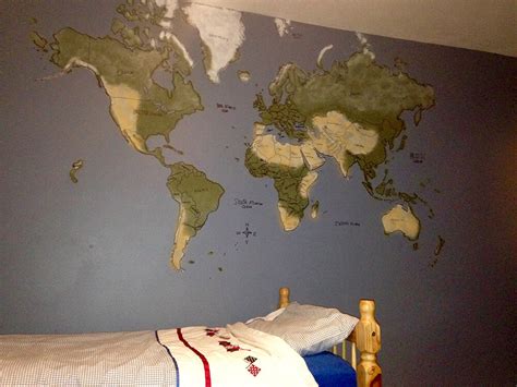 World Map On The Boys Bedroom Wall The Grand Victorian Door Company