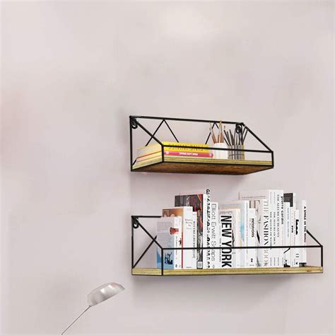 Petaflop Wall Mount Shelf Rustic Wood Floating Shelves Storage For