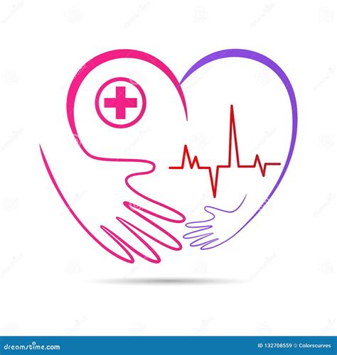 Logotipo De Las Manos De La Salud Del Cuidado Del Corazón De La Gente
