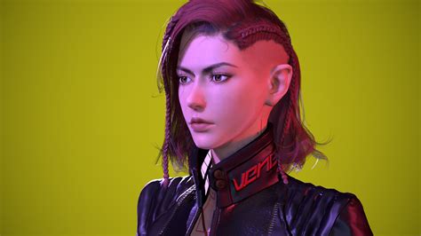 3d Model High Quality Cyberpunk Character Low Poly Turbosquid 1743291