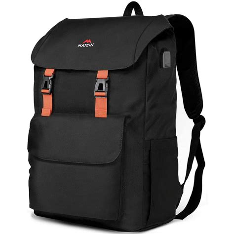 Matein Outdoor Travel Bag Lightweight Backpack 24l Capacity 17 Laptop Backpack Black