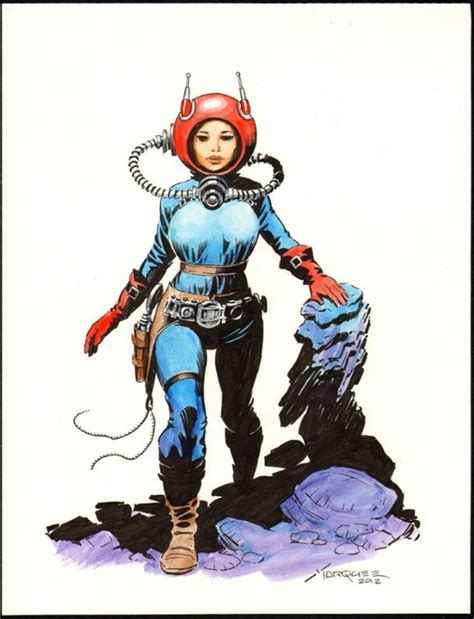 Space Girl By Don Marquez Comic Art Space Girl Science Fiction Art