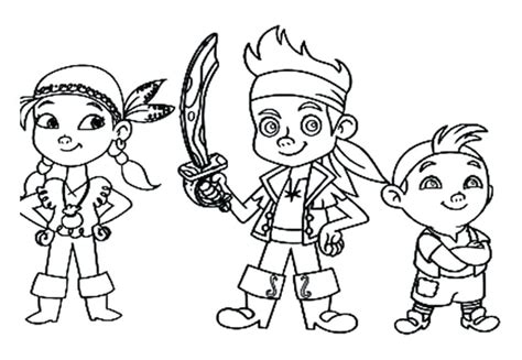 Jake And The Neverland Pirates Coloring Pages At