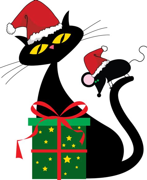 Cat Christmas Png Clipart Png Mart
