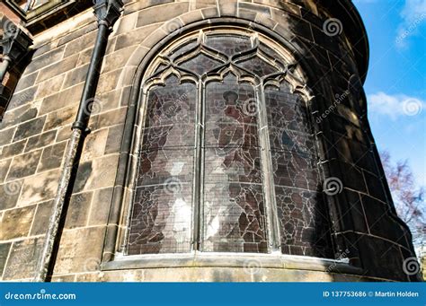 Stained Glass Window Curved Wall Stock Photo Image Of Glazing Brick