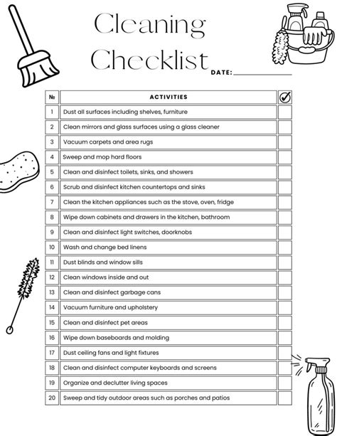 Cleaning Checklist Prefilled Pdf Etsy
