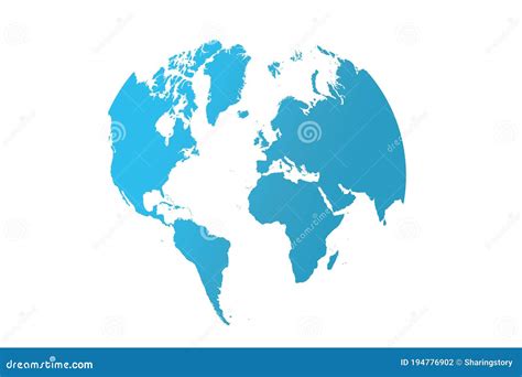 Blue Earth Globes Isolated On White Background Stock Illustration