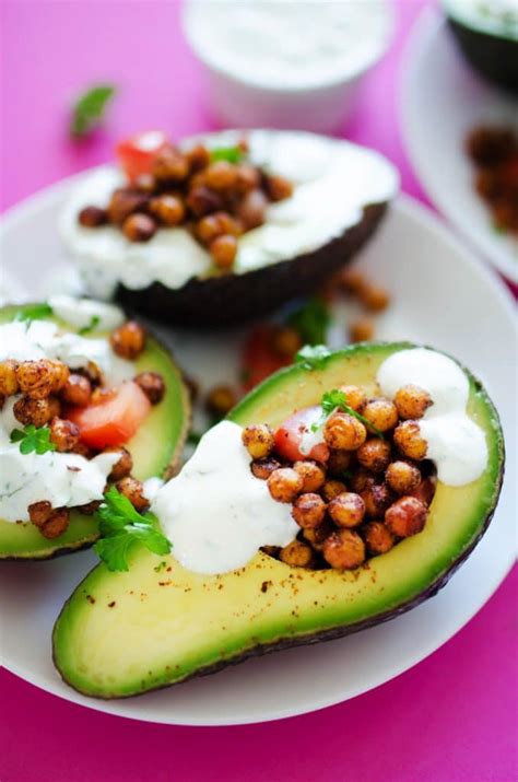 Stuffed Avocados With Spicy Roasted Chickpeas Live Eat Learn