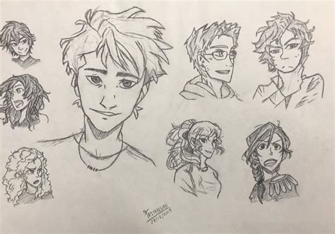 Sketch Of Percy Jackson Characters Not Original Copied From Fanart I
