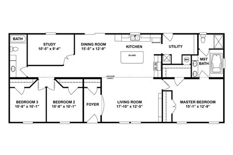 Floorplan 2060 64x28 Ck32 Oakwood 58cla28643ch Oakwood Homes Of