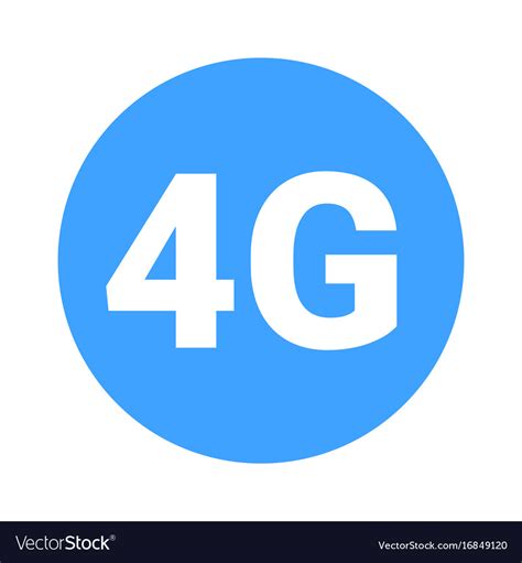 Fourth Mobile Generation 4g Icon Royalty Free Vector Image