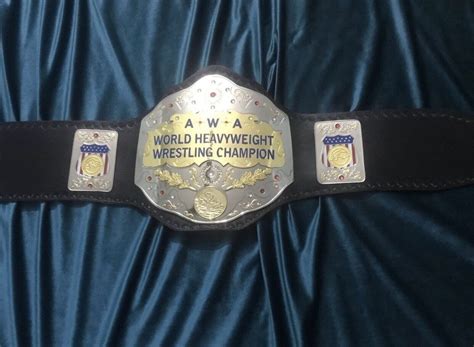 Awa World Heavyweight Wrestling Championship Belt Replica Etsy Uk
