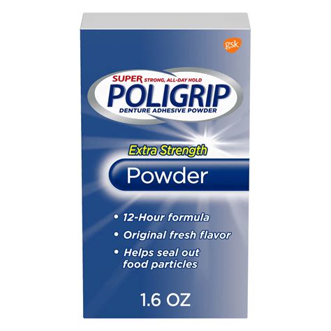Super Poligrip Extra Strength Denture And Partials Adhesive Powder 16