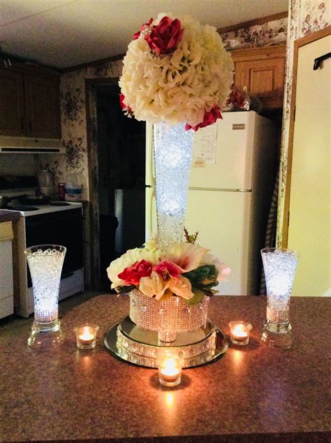 How do you make tall centerpieces for your wedding? Glam wedding centerpiece | Wedding centerpieces, Diy wedding decorations, Glam wedding decor