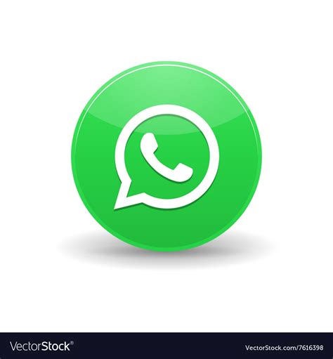 Whatsapp Messenger Icon Simple Style Royalty Free Vector
