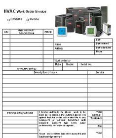 Work orders detail a request for the task to be completed, show relevant customer information, contractor info, and details of the job such as. PDF HVAC Invoice Template Free Download | HVAC Invoice Templates | Pinterest