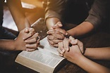 Group of Different Women Praying Together Stock Image - Image of ...