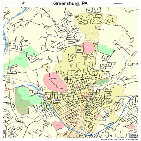 Greensburg, pa • chantilly, va • laurel, md. Greensburg Pennsylvania Street Map 4231200