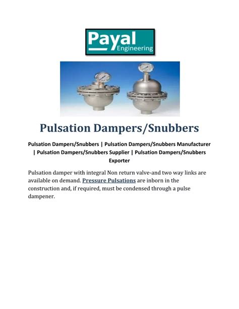 Ppt Pulsation Dampers Payal Powerpoint Presentation Free Download