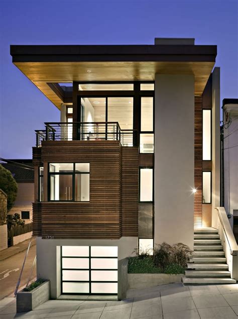 World Of Architecture Warm Modern Vertical Home In San Francisco