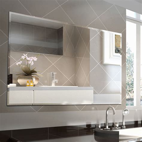1200x900mm Plain Bathroom Mirror Bevel Edge Wall Mounted Vertical Or Horizontal Bathroom Sales