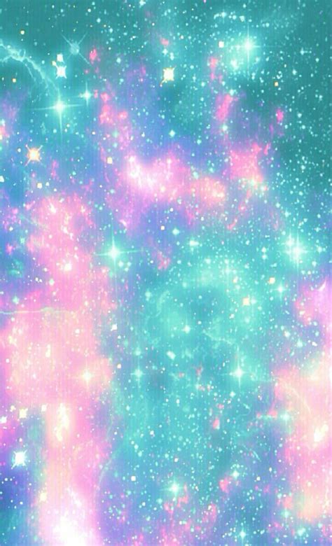 Download Background Blue Cute Galaxy Pastel Pink Sparkles Wallpaper