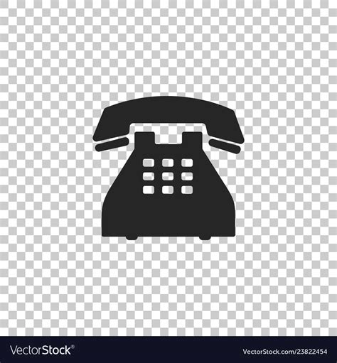 Telephone Icon Isolated On Transparent Background Vector Image