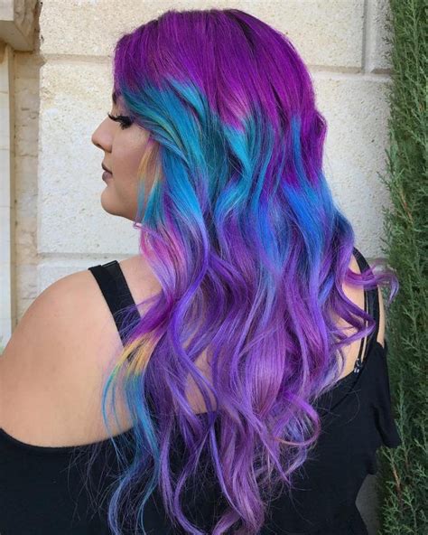 blue and purple hair isn t just about the common shades associated with the two colors the two