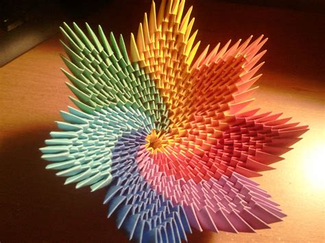 How To Make Rainbow Spiral Vase Bowl 3d Origami Tutorial Origami