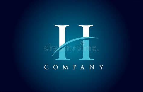 H Alphabet Letter Logo Icon For Company In Blue And White Colour