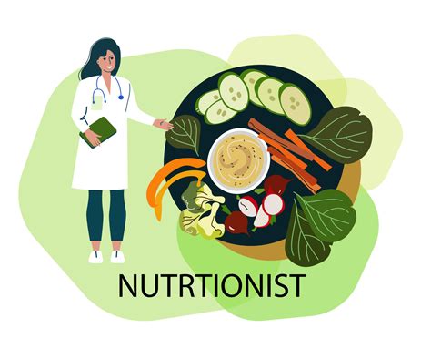 Nutritionist Concept Nutrition Therapy Cartoon Vector Illustration