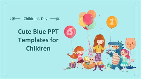 Ppt Of Cute Blue Study Presentation For Childrenpptx Wps Free Templates