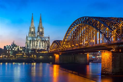 Cologne Cathedral And Hohenzollern Bridge Germany Maxipx