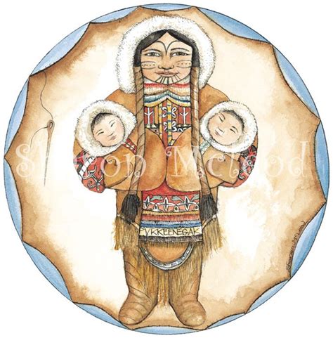 Pukeenegak Tattooed Inuit Goddess Of Community And Seamstresses