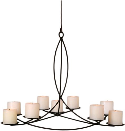 Pillar Candle Round Large Chandelier Light Fixtures Design Ideas