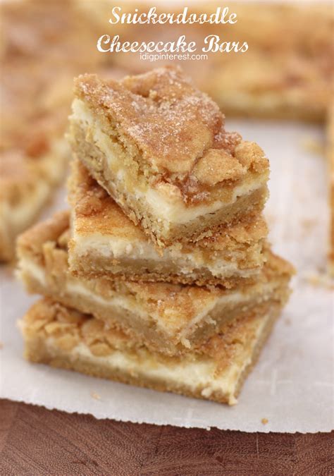 Snickerdoodle Cheesecake Bars I Dig Pinterest