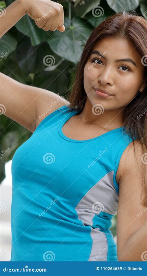 Toned Latina Teenager Stock Image Image Of Hispanic 110264689